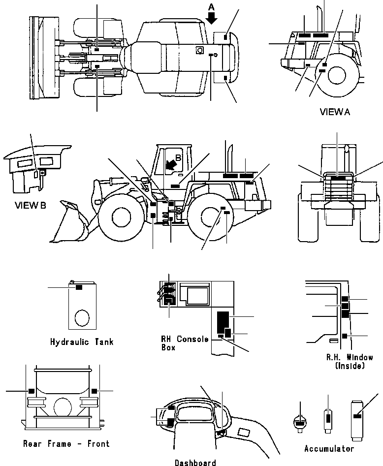 Табличка смазки 421-93-A1260 KOMATSU