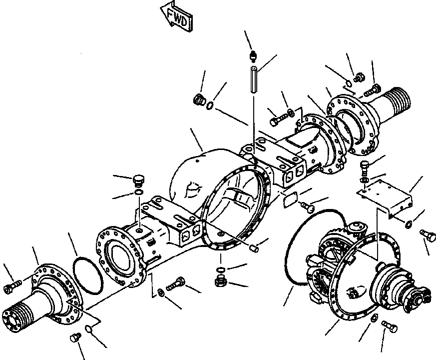 AXLE ASSEMBLY, FRONT -WITH LIMITED SLIP DIFFERENTIAL 421-22-20051 KOMATSU