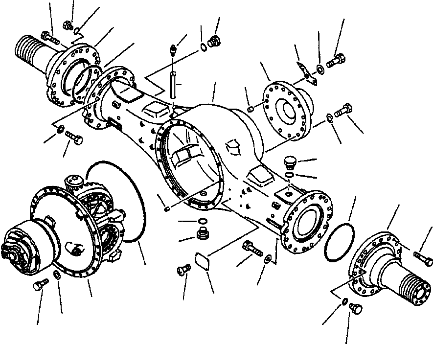 AXLE ASSEMBLY, REAR - WITH LIMITEDSLIP DIFFERENTIAL 421-23-20051 KOMATSU