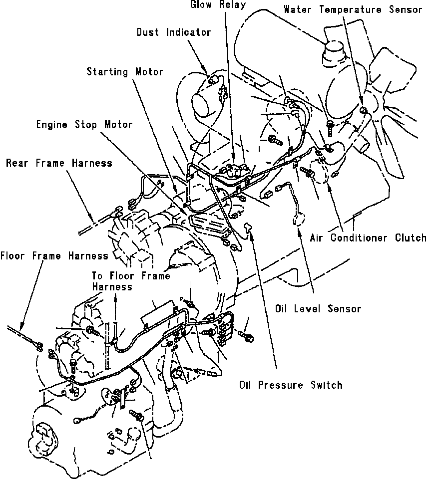 WIRING HARNESS,TRANSMISSION 423-06-22150 KOMATSU