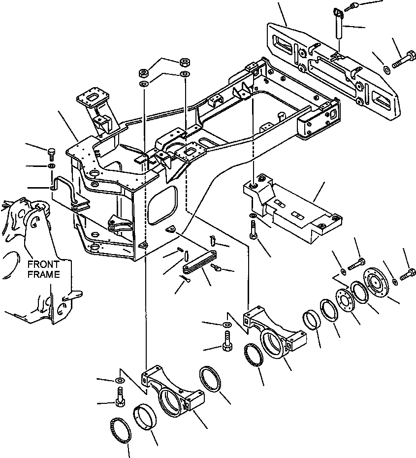FRAME,REAR (WITH UNDER GUARD) 425-971-1230 KOMATSU