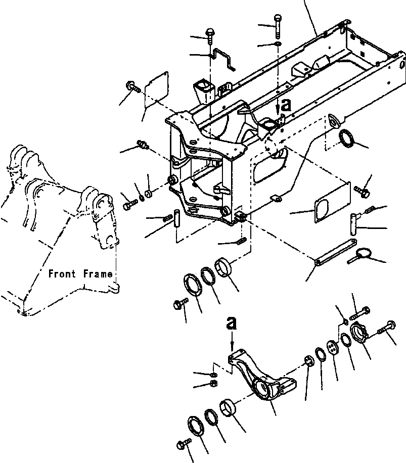 FRAME, REAR (WITH ADDITIONAL COUNTER WEIGHT) 419-974-2140 KOMATSU