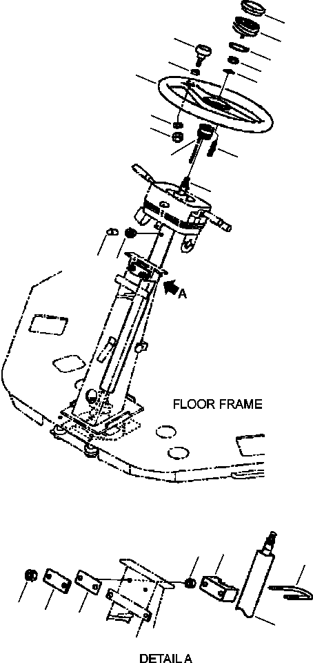 COLUMN ASSEMBLY, STEERING 417-40-A1110 KOMATSU