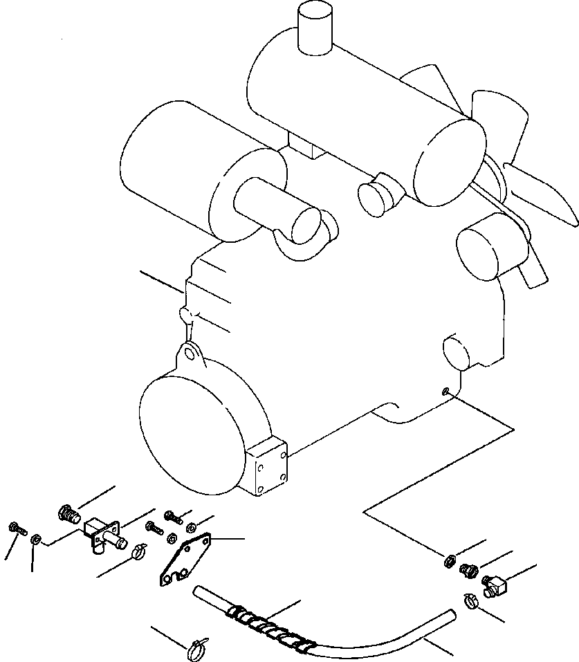 PLATE, DRAIN SUPPORT 421-01-A1580 KOMATSU