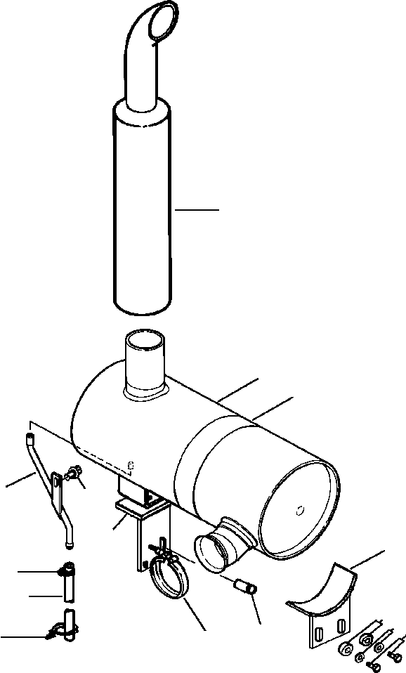 MUFFLER, EXHAUST 421-01-A2010 KOMATSU
