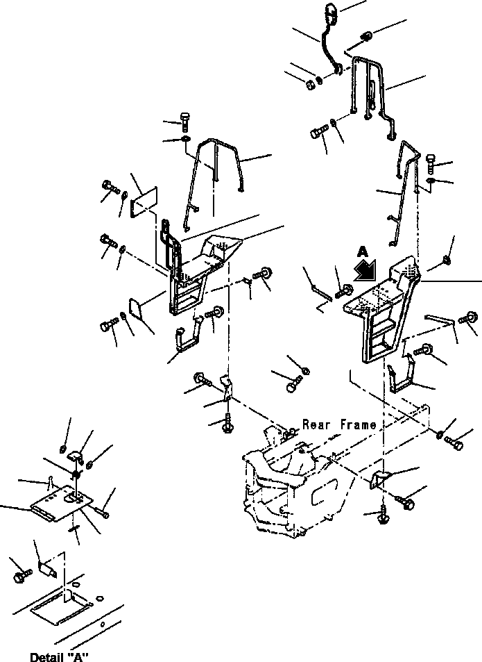 RAIL, HAND - R.H. FRONT 419-V33-2140 KOMATSU
