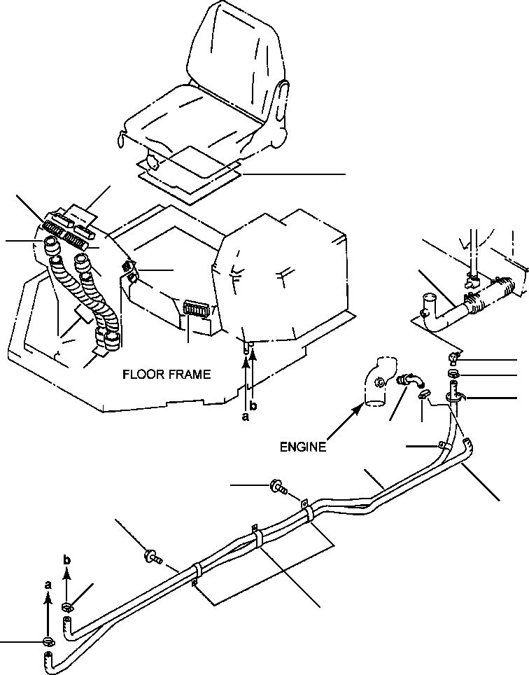 HOSE - ENGINE TO HEATER CORE 425-924-A110 KOMATSU