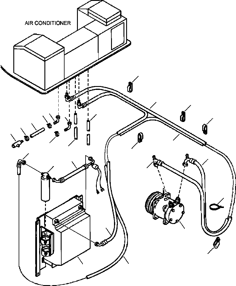 HOSE - COMPRESSOR TO CONDENSER 419-963-A210 KOMATSU