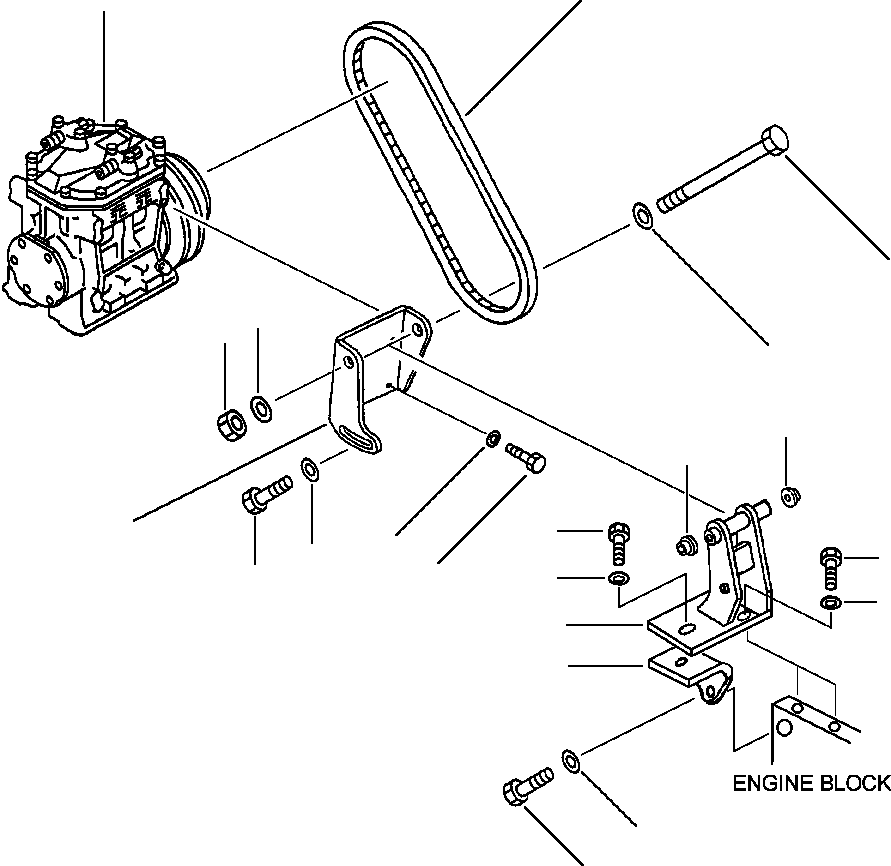 BRACKET - TO ENGINE BLOCK 425-963-AG10 KOMATSU