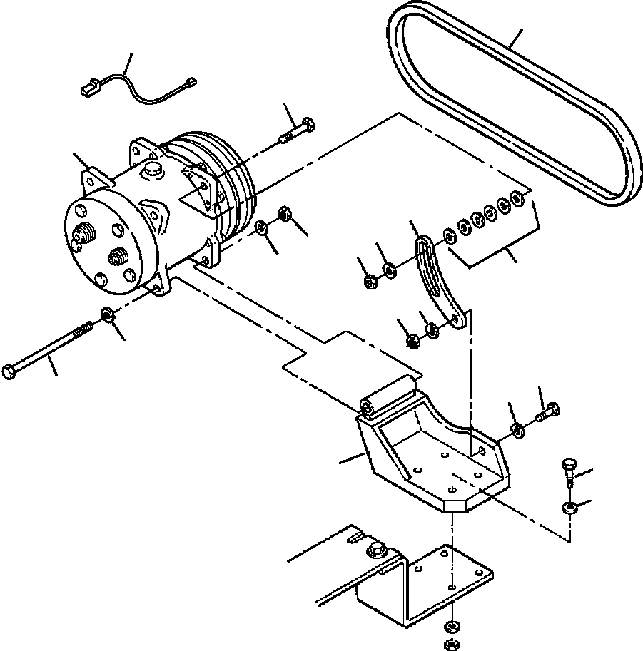 BELT, A/C COMPRESSOR 424-963-A730 KOMATSU