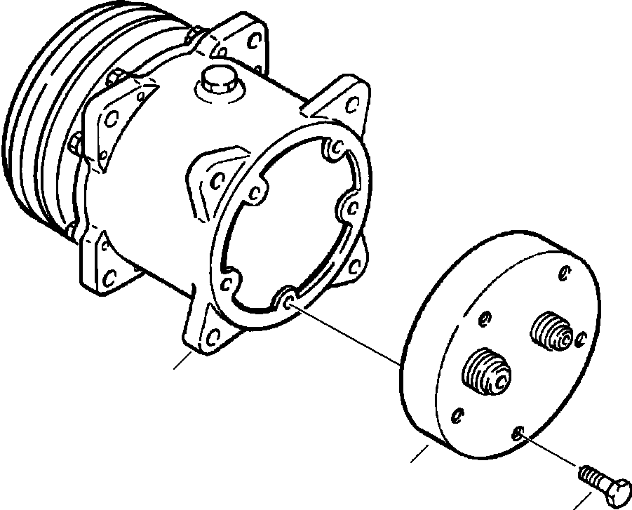 COMPRESSOR, REFRIGERANT - R134A 1303 461 H1 KOMATSU