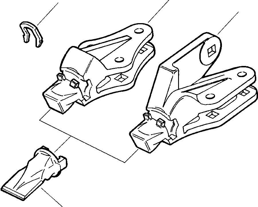 KIT, BOLT-ON BUCKET TEETH (ESCO) 418-847-A100 KOMATSU
