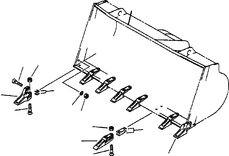 KIT, BOLT-ON BUCKET TEETH (KOMATSU) 419-70-23010 KOMATSU