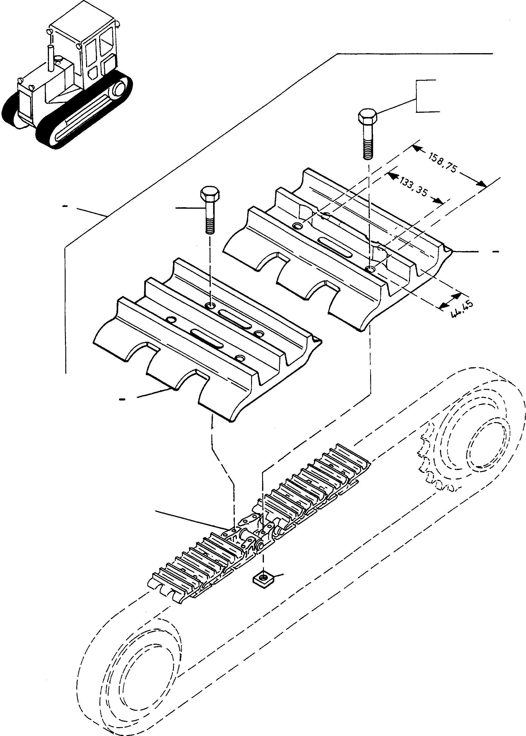 Цепь 4100205M91 KOMATSU