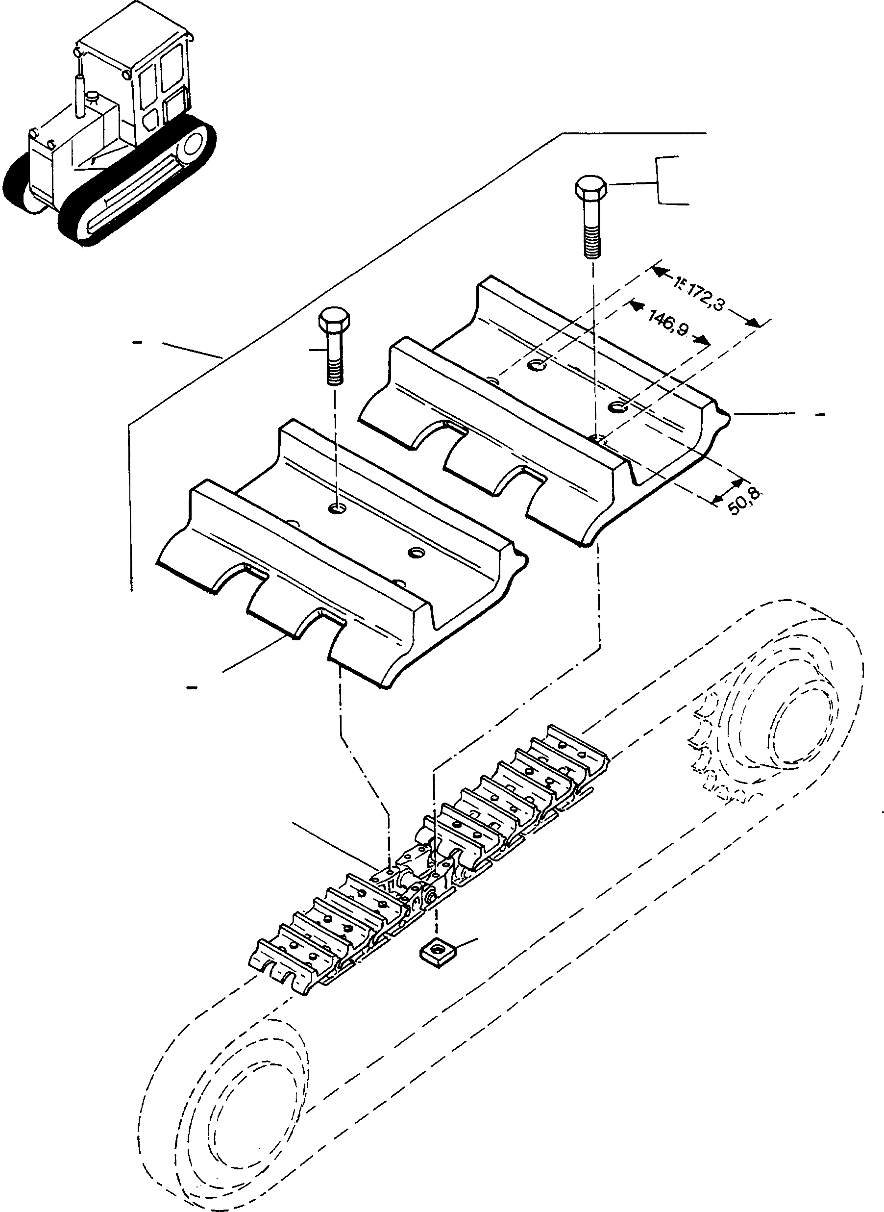 GROUSER SHOE 4100281M1 KOMATSU