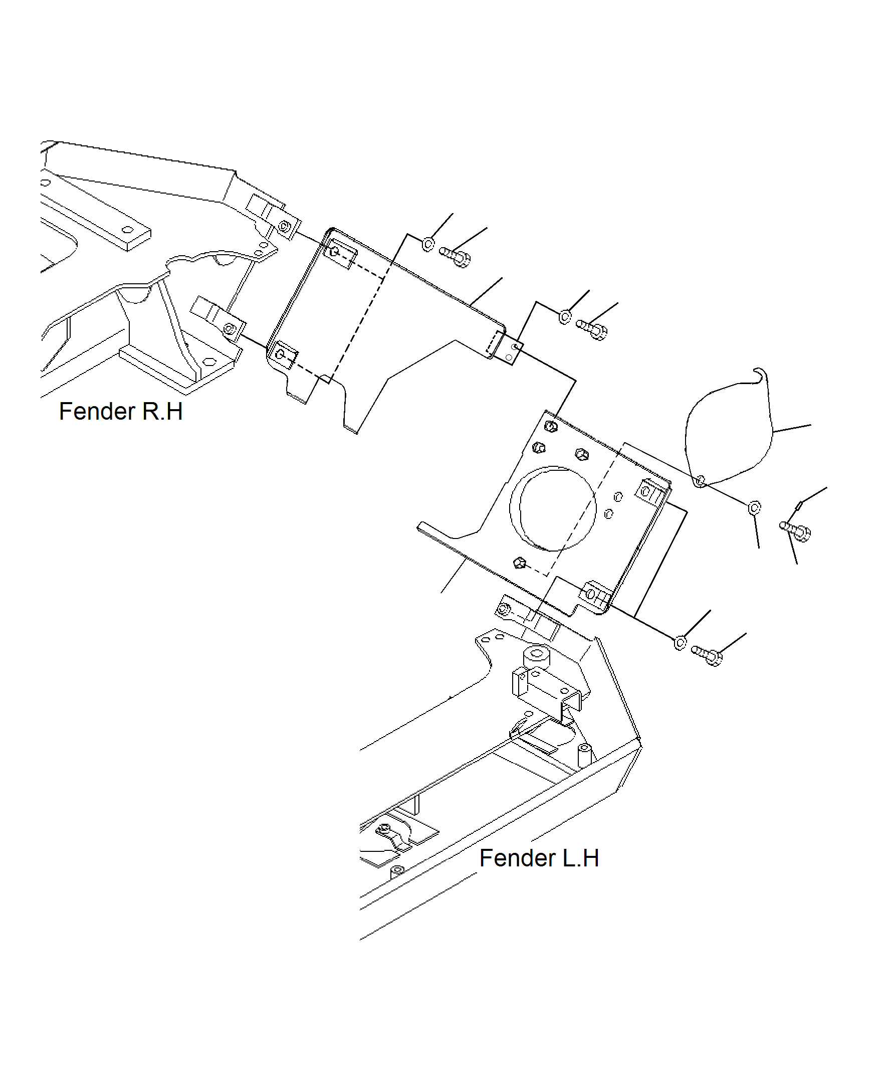 BOLT WING 134-54-J9972 KOMATSU