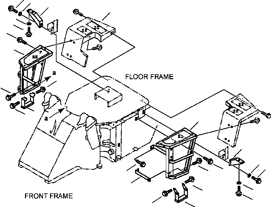 LADDER, L.H. 418-54-A2450 KOMATSU