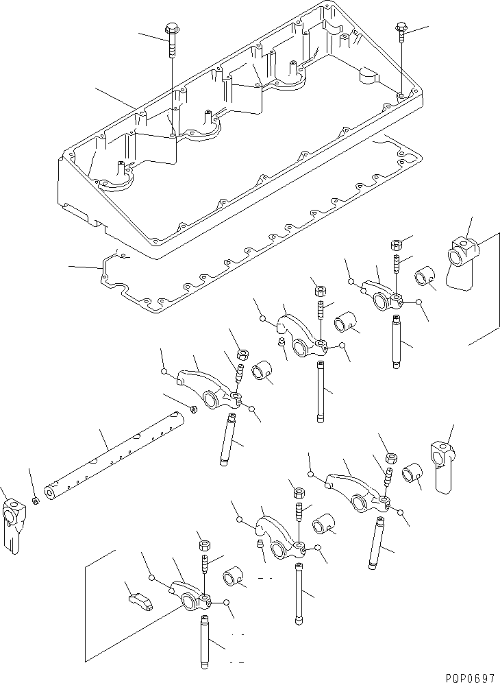ROCKER ARM ASS'Y,EXHAUST¤ NO.1¤3¤5 CU3064597 KOMATSU