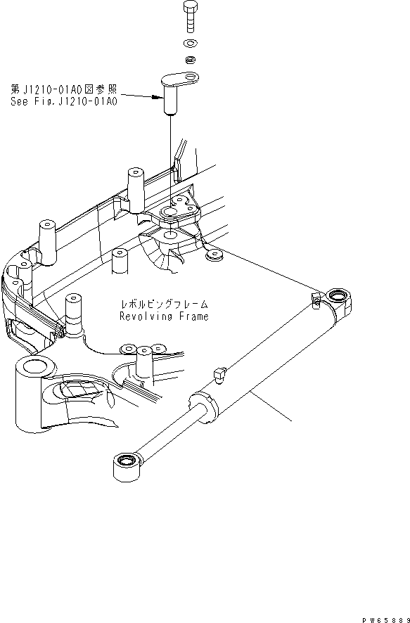 CYLINDER ASS'Y,(SEE FIG.Y1620-51A1) 455-437 KOMATSU