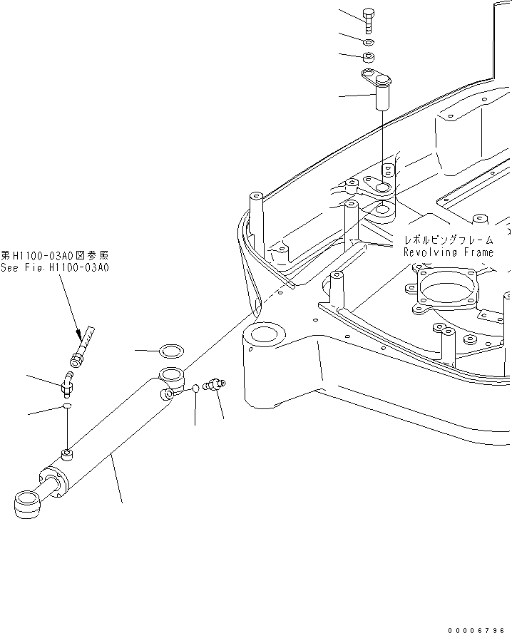 CYLINDER ASS'Y,(SEE FIG.Y1620-02A0) 455-950 KOMATSU
