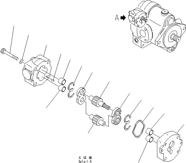 GEAR PUMP ASS'Y 460-400 KOMATSU
