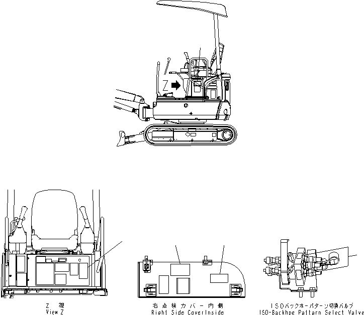 PLATE¤ SAFETY,OPERATING PATTERN 460-700 KOMATSU