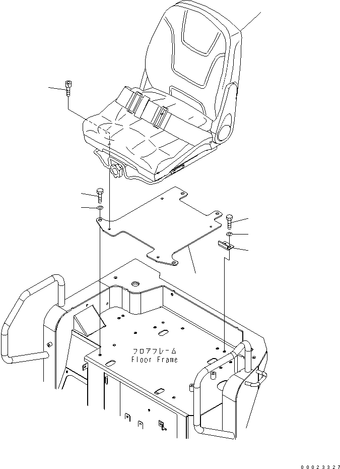 OPERATOR'S SEAT A.,(SEE FIG.Y1570-01A0) 459-930 KOMATSU