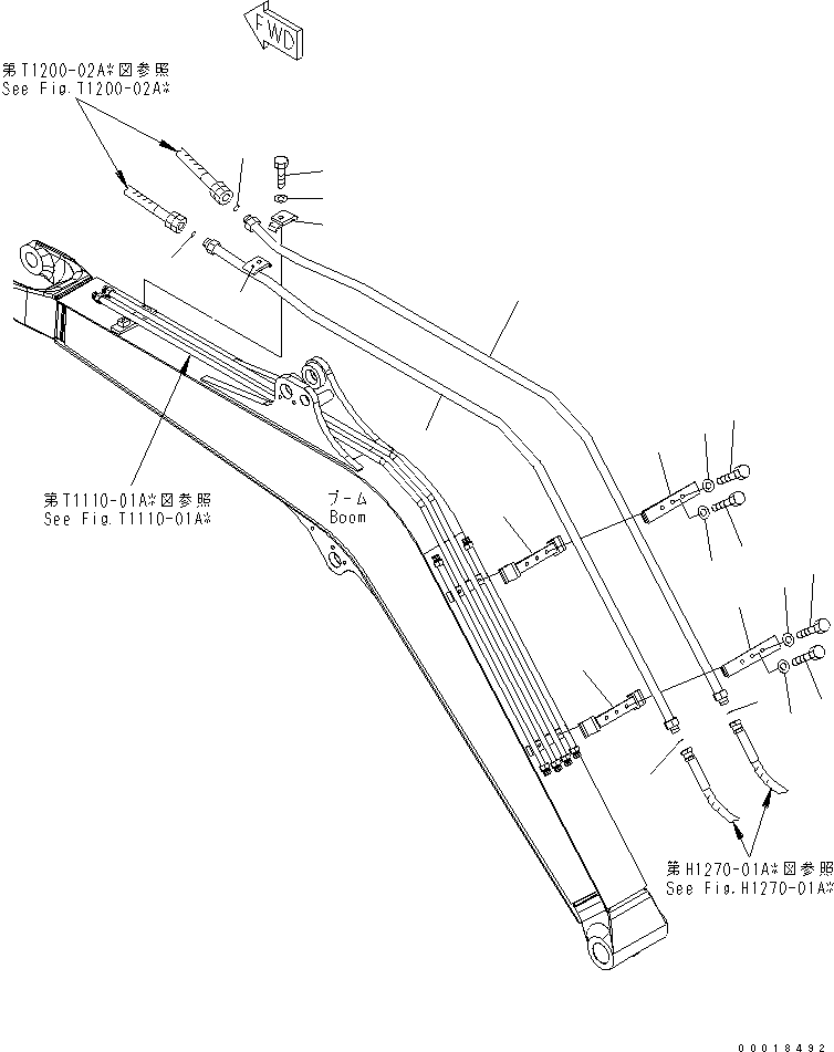 Трубка правая 460-033 KOMATSU