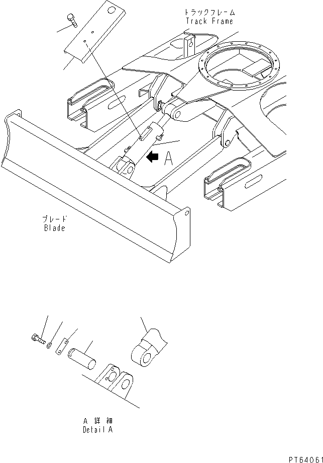 CYLINDER ASS'Y,(SEE FIG.Y1621-01A0) 452-090 KOMATSU