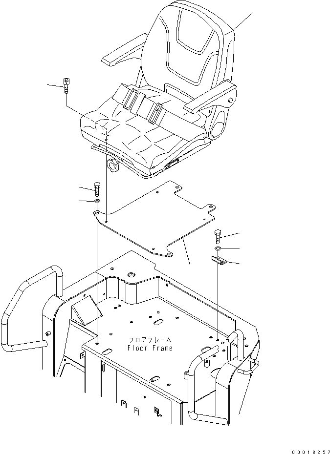 OPERATOR'S SEAT A. 458-425 KOMATSU