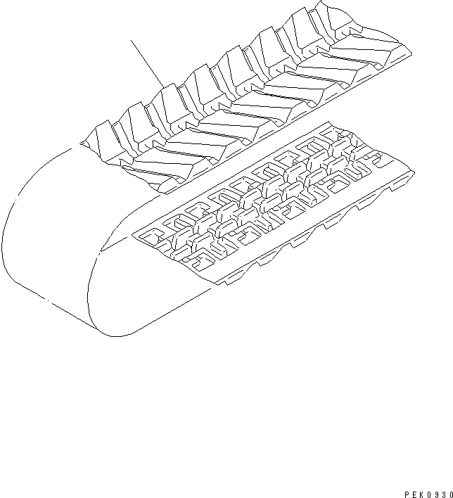 SHOE,RUBBER 456-005 KOMATSU