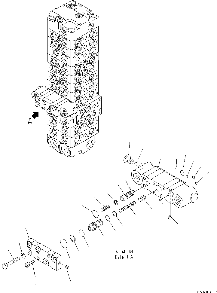 Управляющий клапан 451-641 KOMATSU