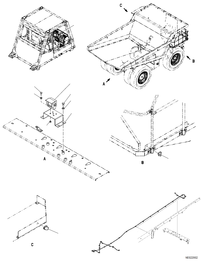 CAMERA A., REAR 3VIEW 561-98-N4200 KOMATSU