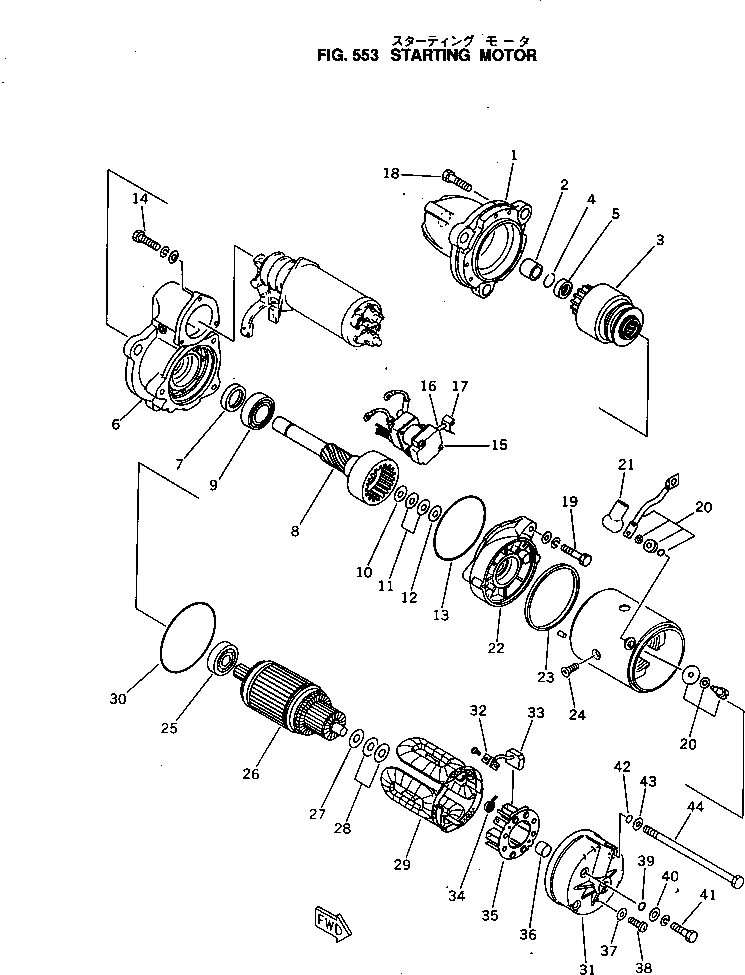 STARTING MOTOR A. 600-813-3510 KOMATSU