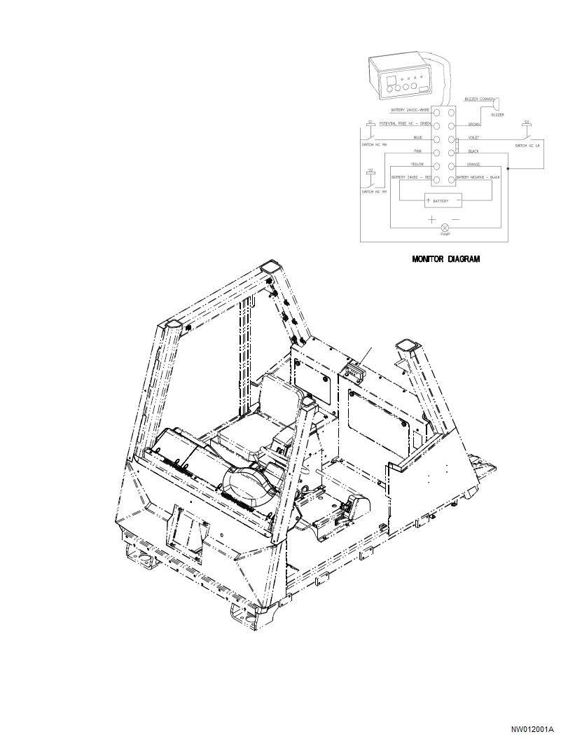 MONITOR SYSTEM 561-98-N1300 KOMATSU