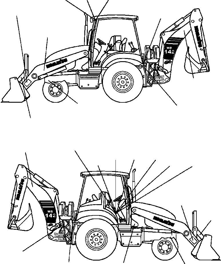 DOUBLE TRACK WARNING 42N-93-12340 KOMATSU