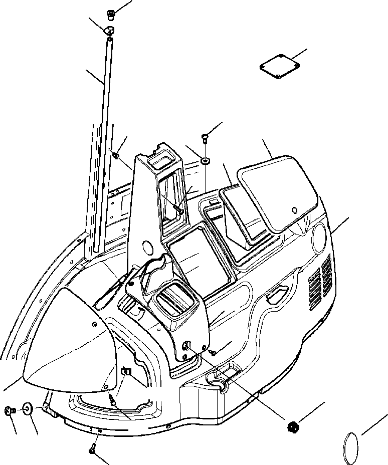 Крышка 42N-54-14780 KOMATSU