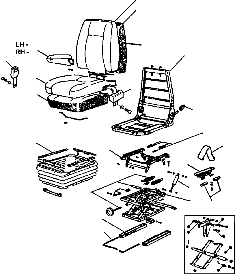 BACK COVER KIT/SHARK GREY PVC AS177489 KOMATSU