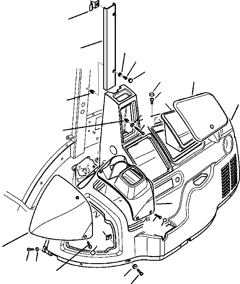 COVER R.H., ASSEMBLY 42N-54-14701 KOMATSU