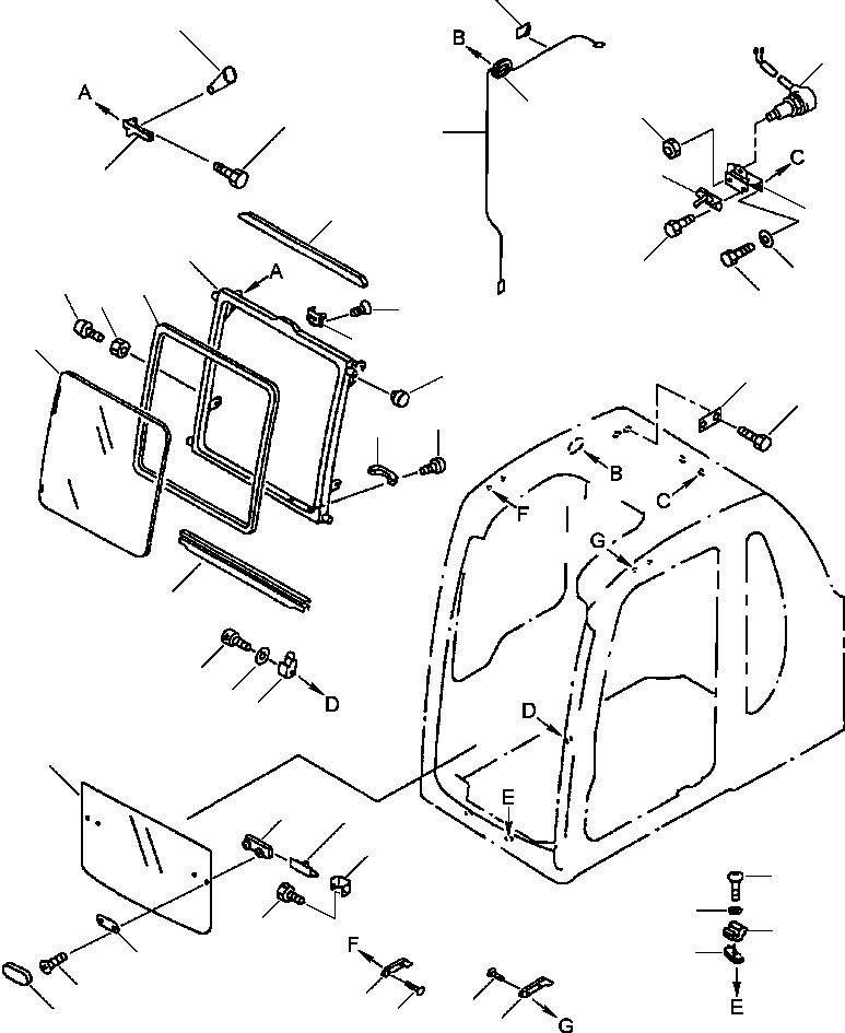 DECAL, FRONT WINDOW SHADE 20Y-00-A2130 KOMATSU