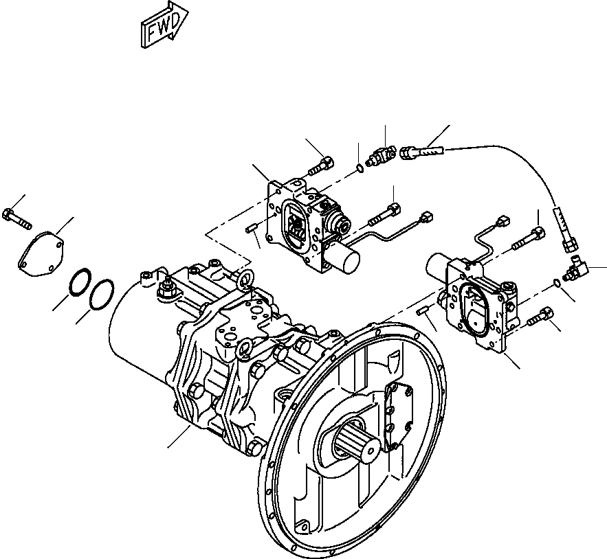 PUMP, MAIN HYDRAULIC 708-2H-00330 KOMATSU