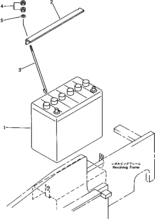 BATTERY (46B24R) 08000-31206 KOMATSU