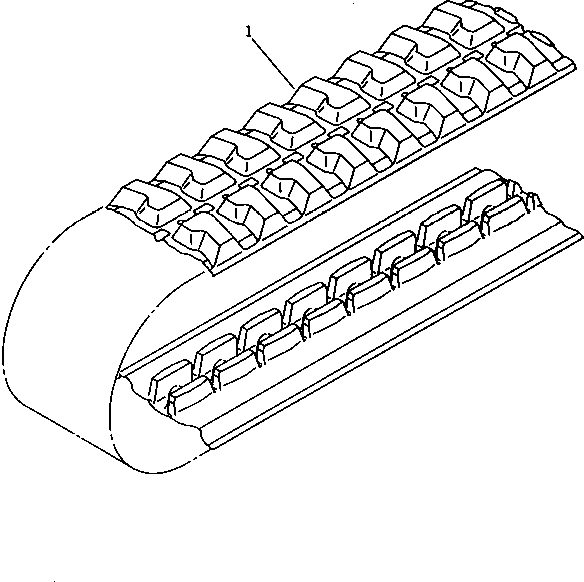 RUBBER SHOE ASS'Y 20C-35-11110 KOMATSU