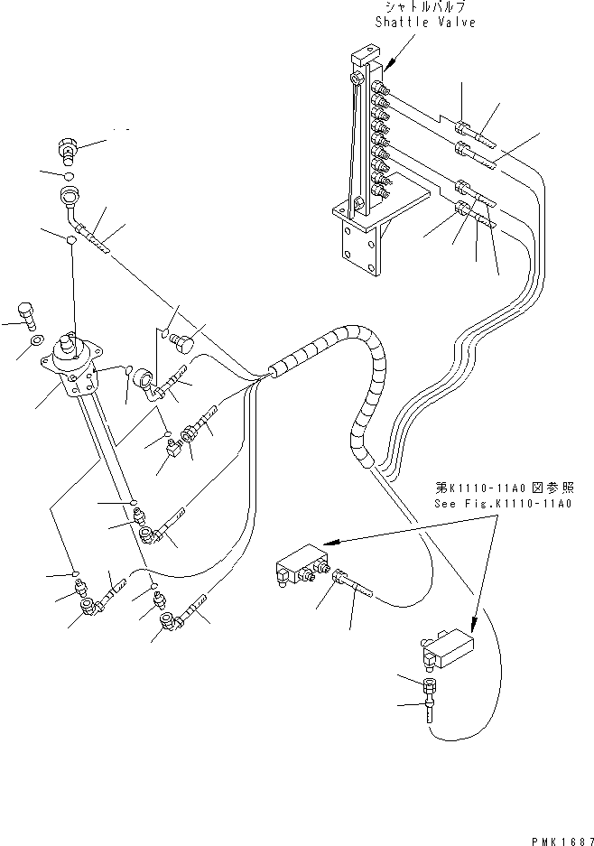 HOSE¤ 1950MM 203-62-62352 KOMATSU