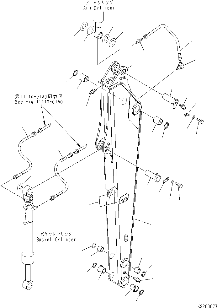 ARM GROUP 203-70-01561 KOMATSU