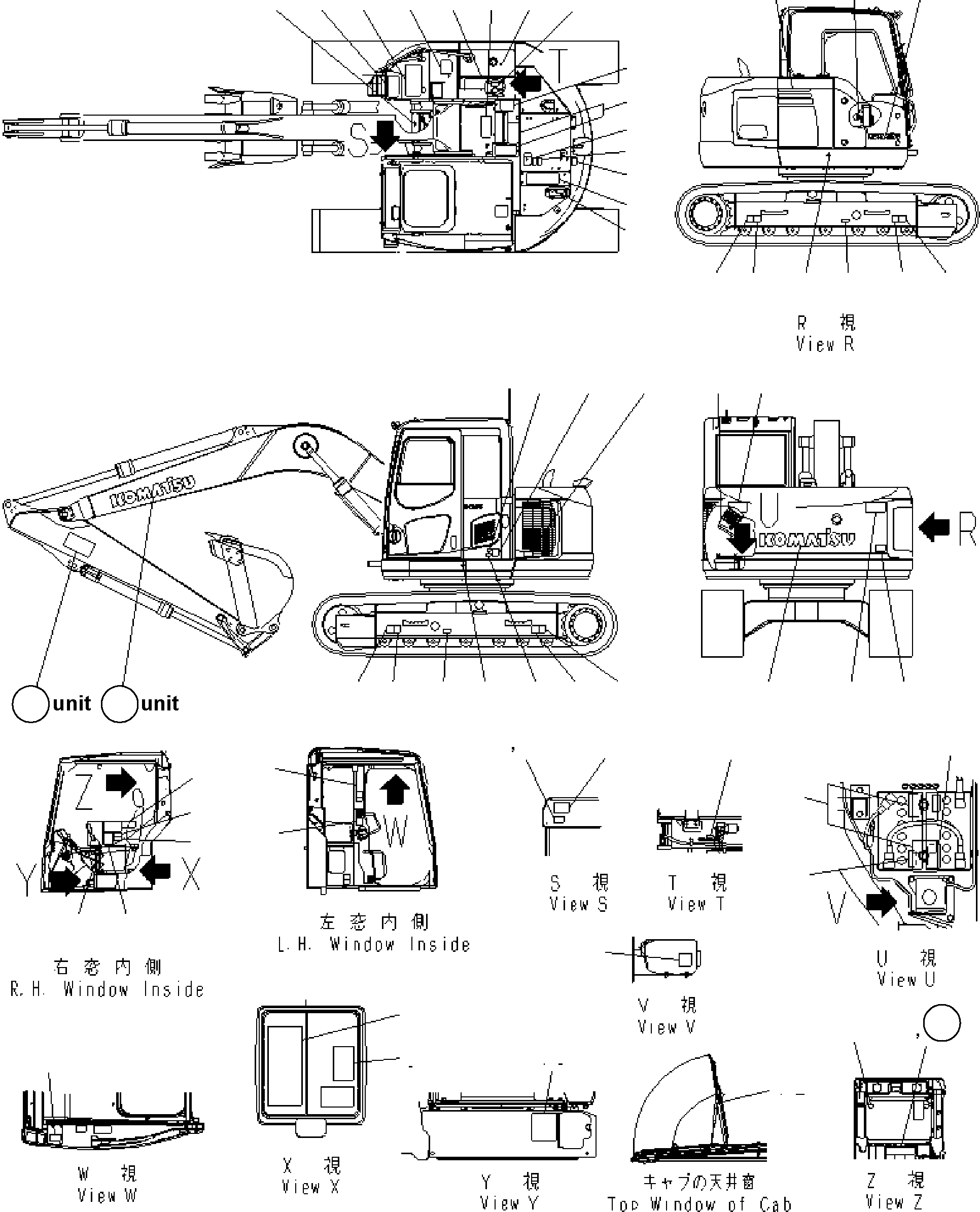 OIL CHART,LUBRICATING STANDARD CHART 22B-00-21610 KOMATSU