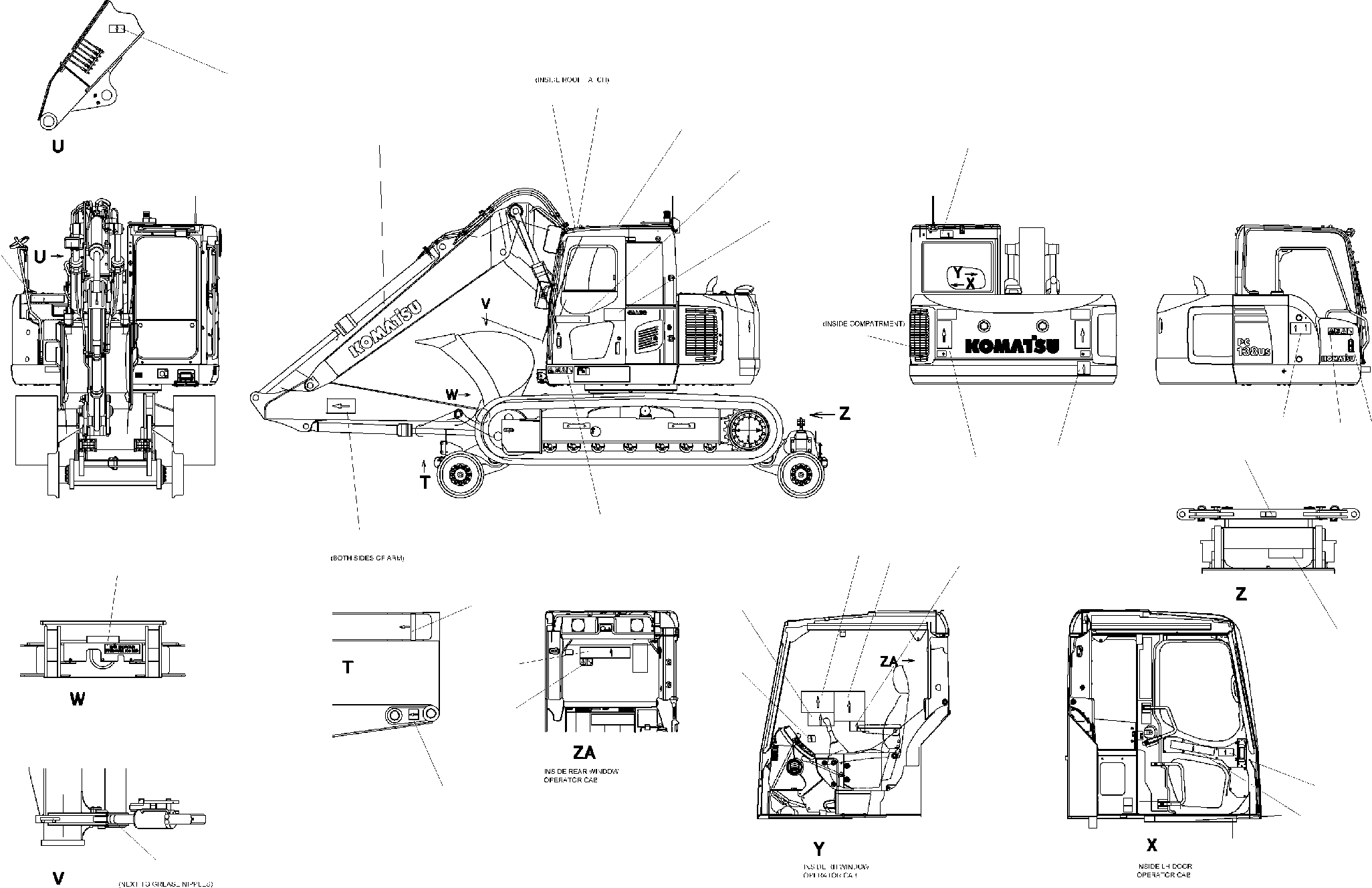 Наклейка 22B-914-K760 KOMATSU