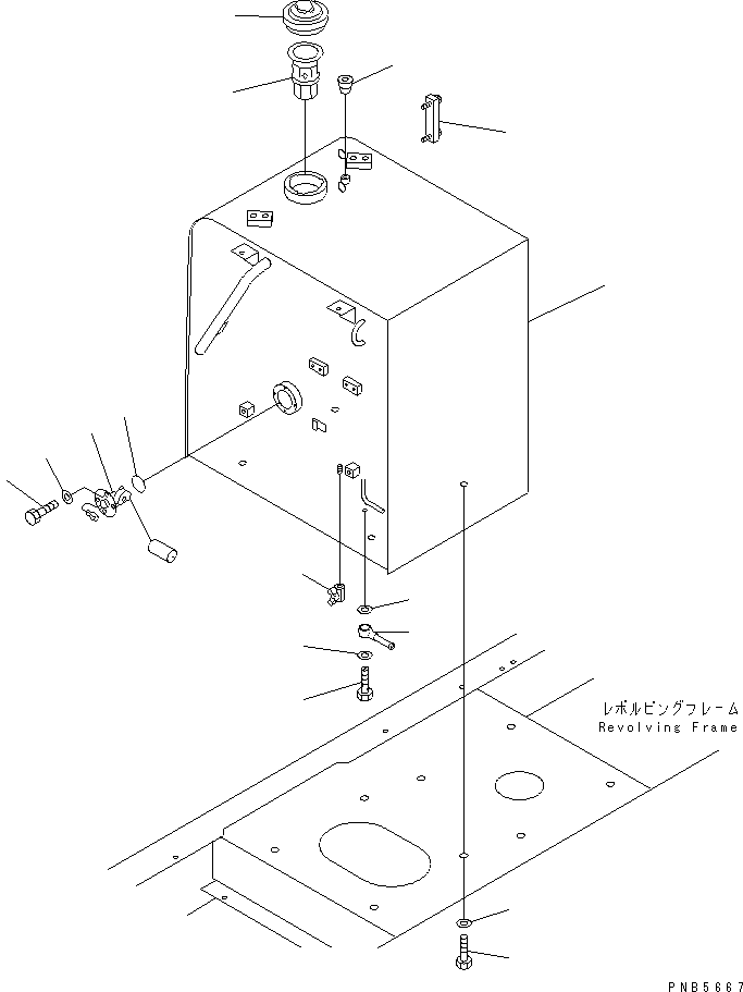TANK ASS'Y,FUEL 21P-04-K1100 KOMATSU