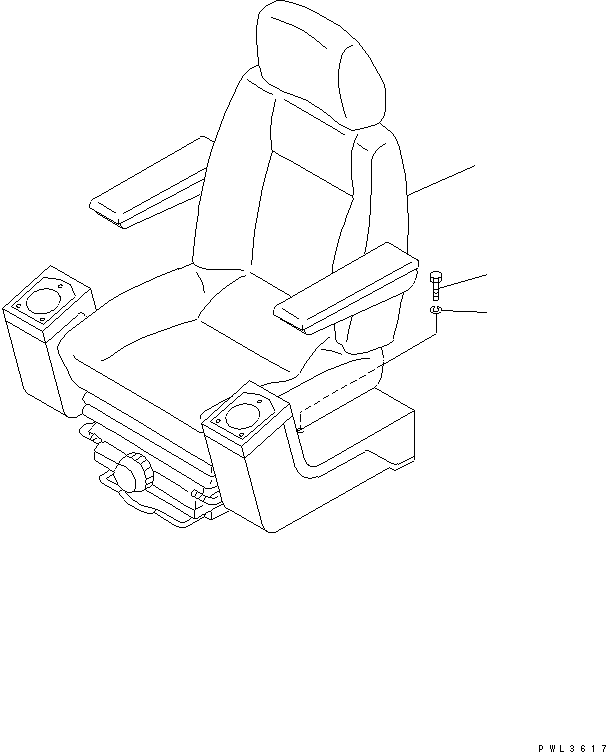 OPERATOR'S SEAT A. 21P-57-K1150 KOMATSU