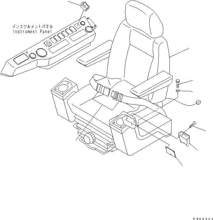 SEAT ASS'Y,(FOR HEATED SEAT) 21P-57-K1161 KOMATSU